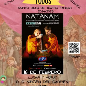 El 16 de febrero llega el espectáculo de danza especializado en primera infancia ‘Natanam’