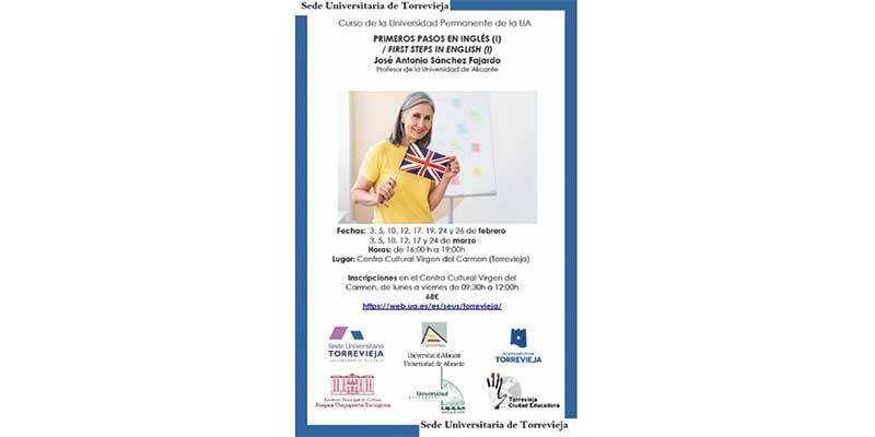 va3395-ingles La sede de la UA oferta el curso ‘Primeros pasos en inglés. Nivel 1’