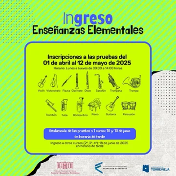 va3405-conservatorio El 1 de abril se abre el plazo para el acceso a enseñanzas elementales y profesionales del Conservatorio