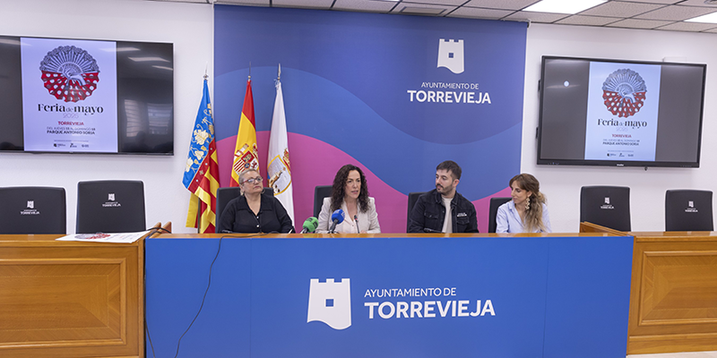 va3412-feria-mayo alt="Rueda de prensa de presentación de la Feria de Mayo 2025 en el Ayuntamiento de Torrevieja"