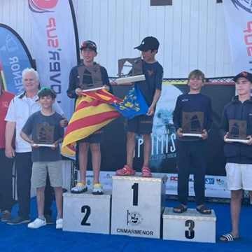 Izan Rogel, plata en Optimist Sub-13 en la Copa de España en el Mar Menor
