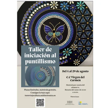 Cultura crea la primera Escuela Municipal de Iniciación al Puntillismo, que se desarrollará del 4 al 29 de agosto