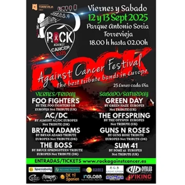 Rock Against Cancer 2025 llega con los mejores tributos de Europa