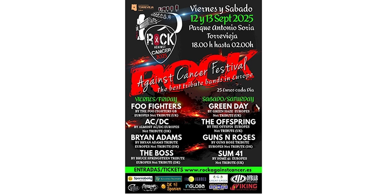 va3423-rock Rock Against Cancer 2025 llega con los mejores tributos de Europa