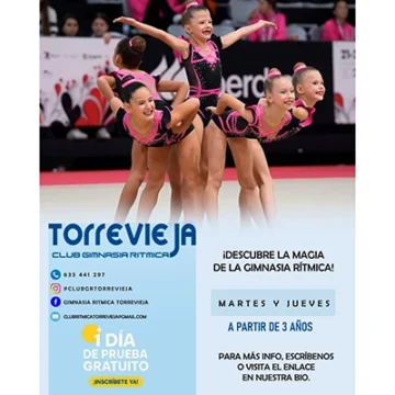 El Club de Torrevieja abre la temporada de gimnasia rítmica con clases para niñas desde 3 años