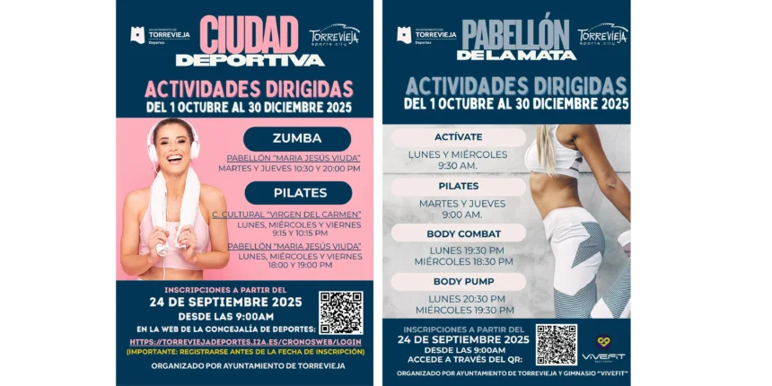 Abierto el plazo de las actividades dirigidas municipales 