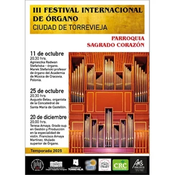 Todo listo para el III Festival Internacional de Órgano en el Sagrado Corazón