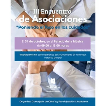 El 31 de octubre se celebra el III Encuentro de Asociaciones