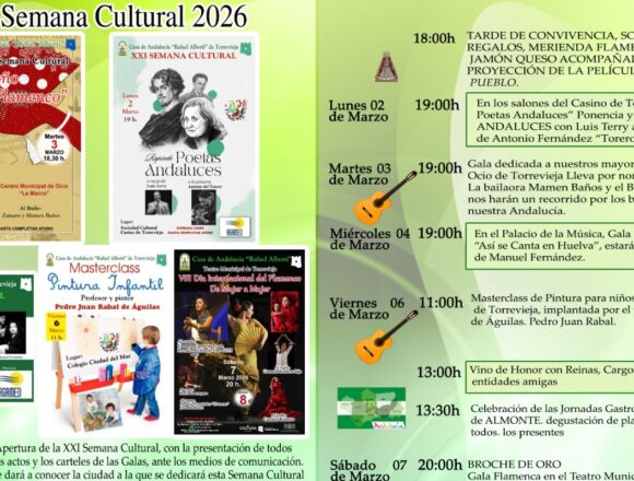 La Casa de Andalucía “Rafael Alberti” presenta su XXI Semana Cultural