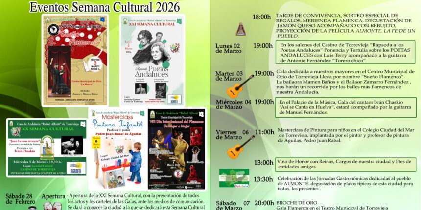 La Casa de Andalucía “Rafael Alberti” presenta su XXI Semana Cultural