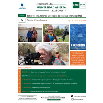 El Aula UNED de Torrevieja presenta un nuevo curso para el mes de febrero que versará sobre cine