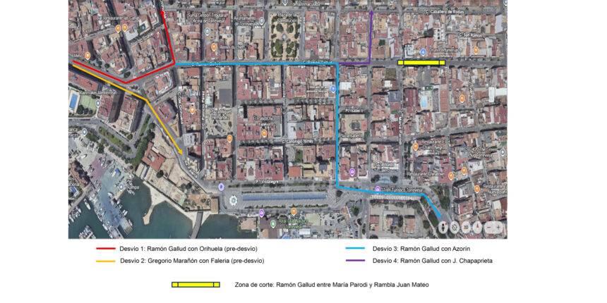 Esta semana se ha iniciado el corte de tráfico en la Calle Ramón Gallud por obras pluviales