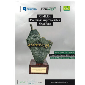 Cartel de los Premios Empresariales Vega Baja 2026 organizados por Asemvega en Torrevieja