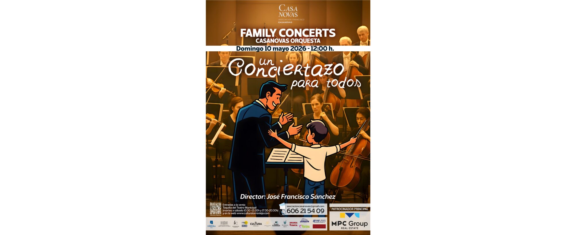 Cartel informativo Family Concerts Casanovas Orquesta