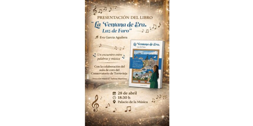 Cartel informativo d ela presentación del libro “La Ventana de Eva. Luz de Faro”