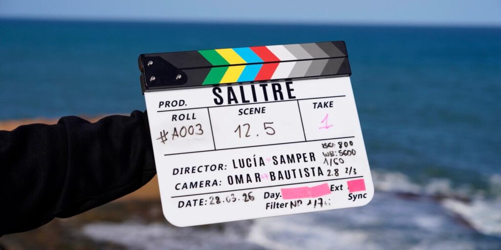 Claqueta del cortometraje "Salitre"