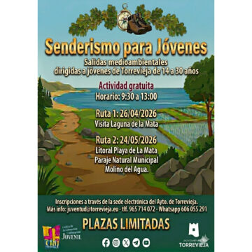 Senderismo para jóvenes en Torrevieja rutas Laguna de La Mata y Molino del Agua