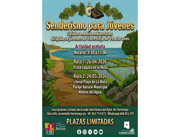 Senderismo para jóvenes en Torrevieja rutas Laguna de La Mata y Molino del Agua