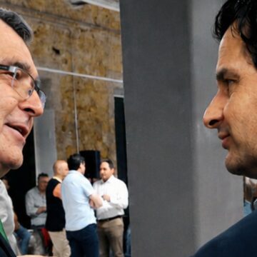 José Ballesta y Eduardo Dolón en un encuentro institucional entre Murcia y Torrevieja