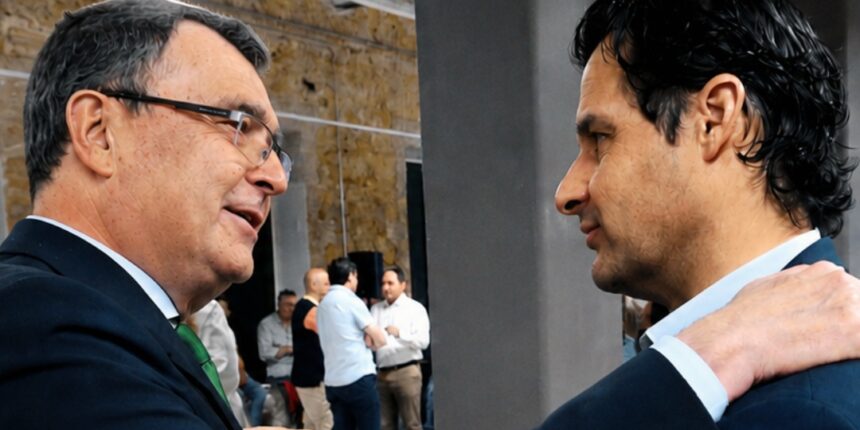 José Ballesta y Eduardo Dolón en un encuentro institucional entre Murcia y Torrevieja