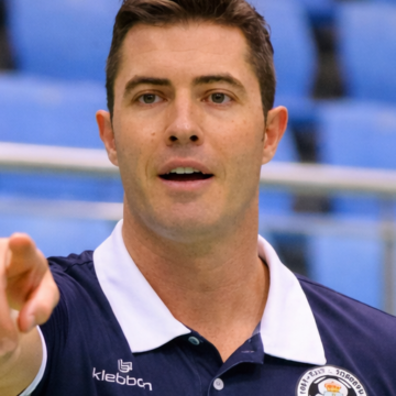 Aarón Álvarez durante un partido de categorías base del Balonmano Mare Nostrum de Torrevieja