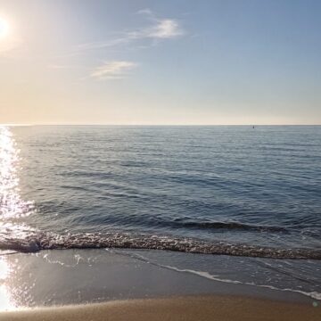 VA3464-tiempo-torrevieja-fin-semana.jpg Amanecer en una playa de Torrevieja con mar en calma y cielo despejado