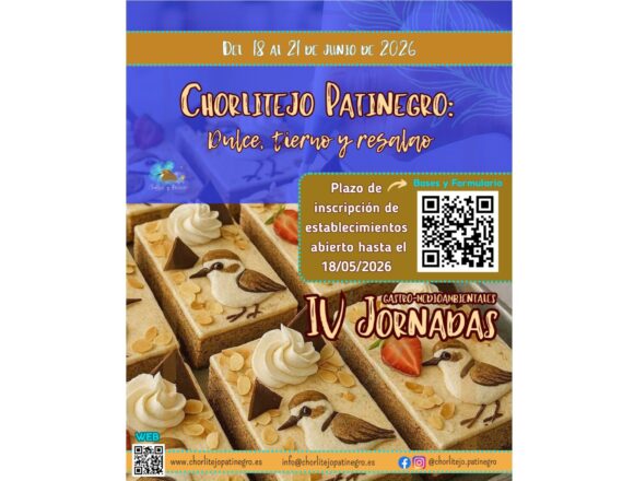 Ya está abierta la inscripción para participar en las IV Jornadas Gastro-Medioambientales “Chorlitejo Patinegro: dulce, tierno y salao”