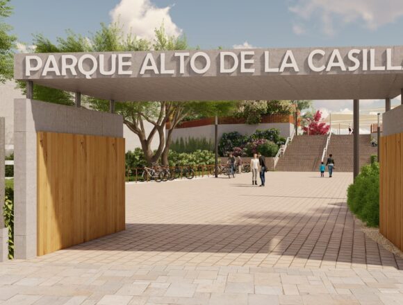 Modelo 3D de la entrada del parque urbano "alto de la casilla"