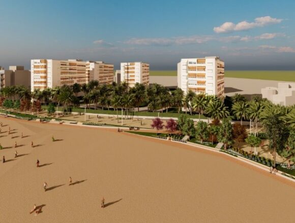 Vista de la playa de Los Locos en Torrevieja antes de su reurbanización