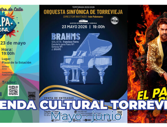 VA3464-agenda-cultural-torrevieja-mayo-junio-julio.jpg Agenda cultural de Torrevieja con eventos destacados como SALpa Fuera, Brahms y Juan Dávila