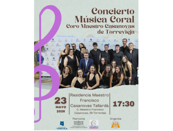 Coro Maestro Casanovas anuncia concierto de música coral en Torrevieja