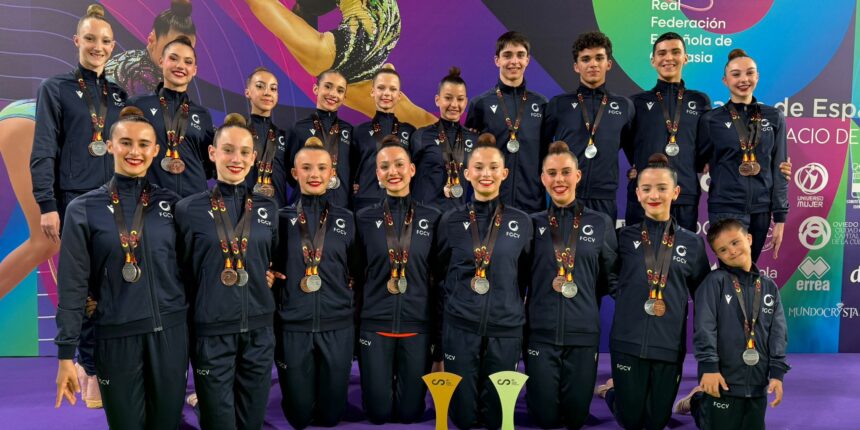Selección de gimnasia rítmica de la Comunidad Valenciana en el Campeonato de España Escolar de Oviedo 2026