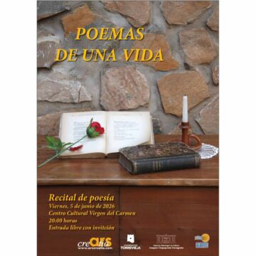 Recital Poemas de una vida organizado por Ars Creatio en Torrevieja