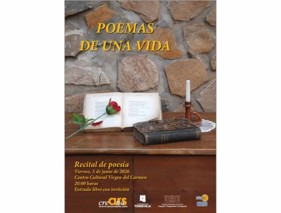 Recital Poemas de una vida organizado por Ars Creatio en Torrevieja