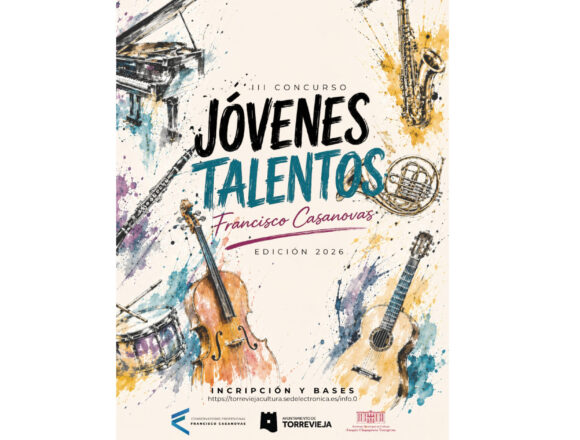 Cartel del III Concurso de Jóvenes Talentos de la Música Francisco Casanovas de Torrevieja