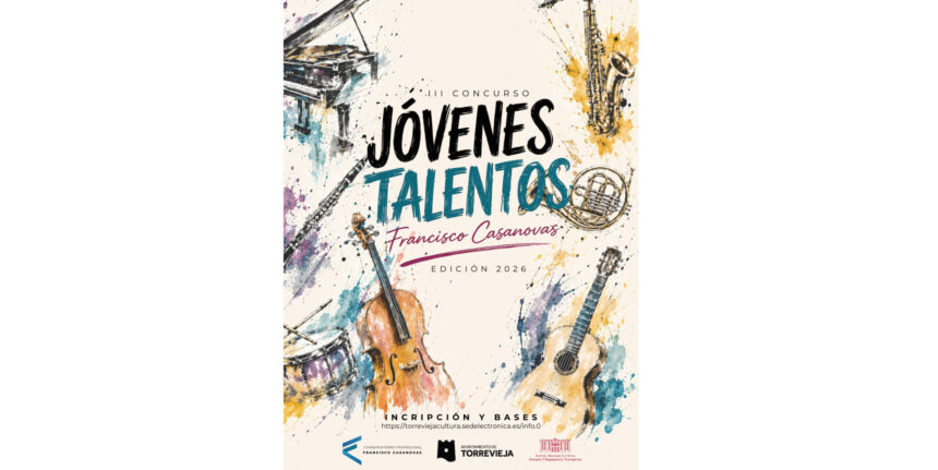 Cartel del III Concurso de Jóvenes Talentos de la Música Francisco Casanovas de Torrevieja