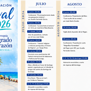 Programación estival de la parroquia del Sagrado Corazón de Torrevieja