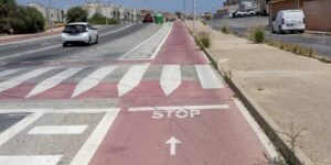 Carril bici en Torrevieja financiado con fondos FEDER