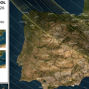 Mapa del eclipse solar del 12 de agosto de 2026 visible desde Torrevieja
