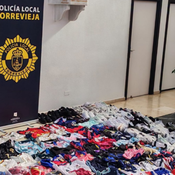 Productos falsificados incautados por la Policía Local de Torrevieja