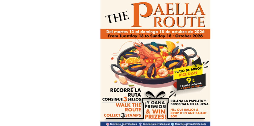 va-3484-the-paella-route-torrevieja.jpg Cartel de The Paella Route de Torrevieja, con diez propuestas de arroz del 13 al 18 de octubre.