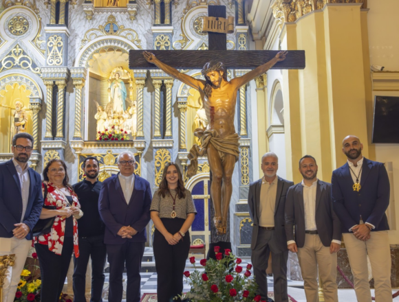 Imagen del Cristo Salinero en la iglesia de la Inmaculada de Torrevieja tras los trabajos de conservación realizados por Víctor García Villalgordo.